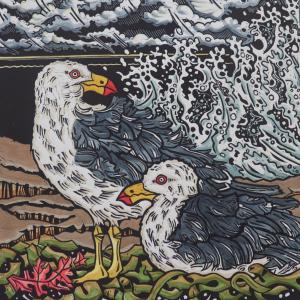 Pacific Gulls Linocut Wendy Fletcher jpg