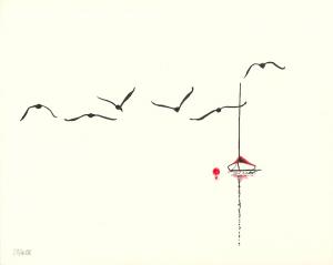 Ian Pascoe--Calligraphy of Cormorants