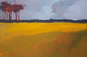 John Mutsaers--Golden Fields, oil on canvas, 91x61cm