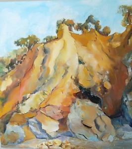 Karen Chugg--Corinella Cliffs-26x26 inches-oils