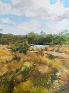 Karen Chugg--Srew Creek Boardwalk-30x24 inches-Oil on canvas