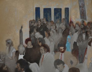 Ken Griffiths--The Reception. Oil on acrylic on canvas
