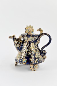 Laurel-Billington-Teapot-Celebration-Design-Wheel-thrown-stoneware-carved-coloured-slip-underglaze-glaze-and-lustre-15x15cm