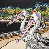 Pelicans by Wendy Fletcher